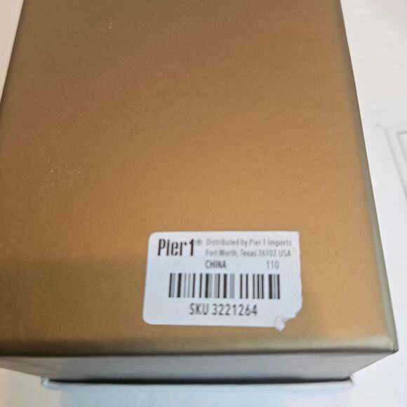 Pier 1 Angel Glass Angel Glittery dress Clear & Metal with Box, Satin lining - Picture 5 of 8